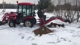 Мини экскаватор тракторный,  ЕТ-1 от Минидигер ( Видео от клиента)