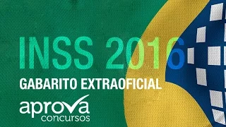 Gabarito Extraoficial Ao Vivo INSS 2016 - Técnico do Seguro Social - Aprova Concursos