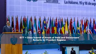 G77 + China Summit of Heads of State and Government | Remarks by President Kagame