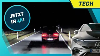 (Noch besseres) Digital Light im Mercedes-Benz EQS mit 1,3 Mio. Pixeln im Test / Nachtfahrt