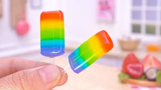 Fancy Miniature Rainbow Ice Recipe For Summer | Satisfying Tiny Fruit Dessert Tutorial | Tiny Cakes