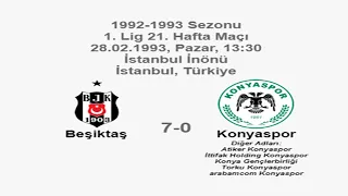 Beşiktaş 7-0 Konyaspor [HD] 28.02.1993 - 1992-1993 Turkish 1st League Matchday 21 (Ver. 2)