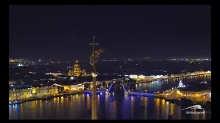 Санкт-Петербург ночью с воздуха St-Petersburg at night