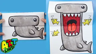 How to Draw a HAMMERHEAD SHARK SURPRISE FOLD!!!