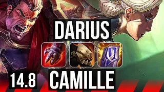 DARIUS vs CAMILLE (TOP) | 74% winrate, 58k DMG, Legendary, 6 solo kills, 20/4/15 | TR Diamond | 14.8