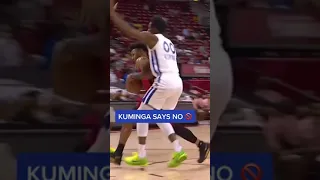 Jonathan Kuminga @jonathankuminga0 extends the rejection 🚫 @warriors #NBASummer #NBARooks #Block #b