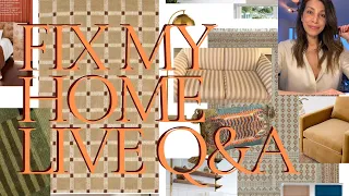 REPLAY: Patterns, Color & New Beginnings | Fix My Home! LIVE Q&A with My Subs 💛