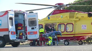 L'elisoccorso del 118 trasporta il bimbo di 6 anni a Roma