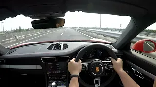 Launch and Hard Brake on Porsche Carrera GTS 991.2 - Over 240 Km/h