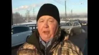 Наезд на препятствие на выезде на КАД