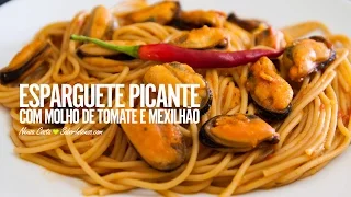 Esparguete Picante com Molho de Tomate e Mexilhão