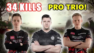 TSM Fexx, FaZe Gustav & Aitzy - 34 KILLS - PRO TRIO! - Groza + SLR - SQUAD - PUBG