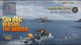 One Day Damage Record 😂.. San Diego Kraken 548 | World of Warships: Legends