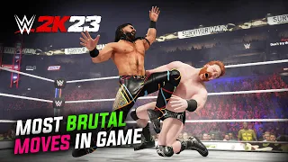 WWE 2K23: 30 Coolest Brutal & Dangerous Moves! ep.1