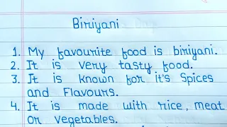 10 lines on my favourite food biriyani ll My favourite food biriyani 10 lines