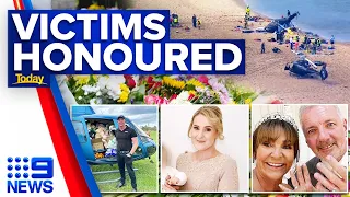 Gold Coast helicopter crash: Floral tributes grow as investigation begins | 9 News Australia