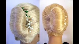 ЭЛЕГАНТНО+ КРАСИВО! ПРОСТАЯ ПРИЧЁСКА САМОЙ СЕБЕ СВОИМИ РУКАМИ за 5 МИНУТ. EASY UPDO HAIRSTYLE