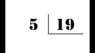 DIVISÃO PASSO A PASSO / Quanto é 5 dividido por 19