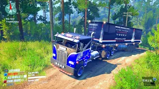 Spintires: MudRunner - FREIGHTLINER FLA 9664 Road Collapse Offroad Gameplay Part-926