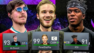 A TEAM OF YOUTUBERS IN FIFA 20 CAREER MODE!! (MrBeast, KSI, PEWDIEPIE)