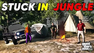 MICHAEL & BOIZ STUCK IN JUNGLE IN HEAVY THUNDERSTORM | GTA 5 | Real Life Mods #409 |