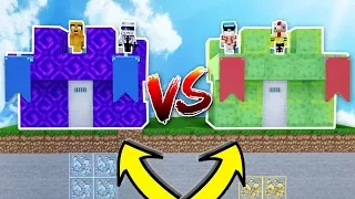 CASTILLO DE PORTALES VS CASTILLO DE MOCO 😱!! - MINECRAFT BATALLA DE CASTILLOS