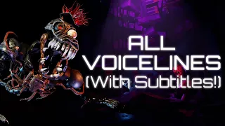 FNaF RUIN Ruined Montgomery Gator All Voicelines (With Subtitles)