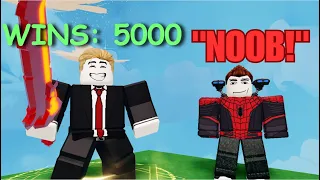Defeating TOXIC TRYHARD to get 5000 WINS... (Roblox Bedwars)
