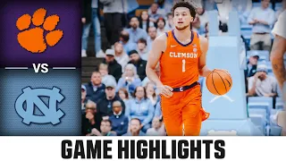 Clemson vs. North Carolina Game Highlights | 2023-24 ACC Men's Basketball