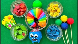 Satisfying video how to make rainbow lollipop |Unpacking Kinder Surprise| Slime Balls