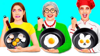 Défi De Cuisine Moi vs Grand-Mère | Bataille De Cuisine Avec Des Gadgets Secrets RaPaPa Challenge