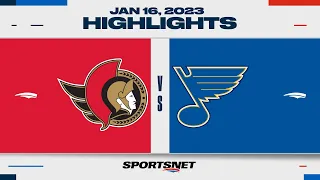 NHL Highlights | Senators vs. Blues - January 16, 2023