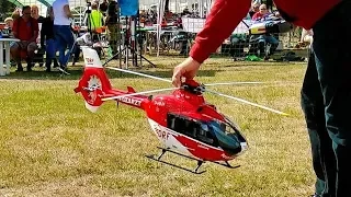 AMAZING DETAIL RC EC-135 DRF ELECTRIC SCALE MODEL HELICOPTER FLIGHT DEMONSTRATION