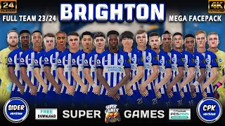 Brighton Facepack PES 2021 Season 23/24 (24 Player) ● (SIDER ◆ CPK) ⚽ أحدث أوجه برايتون بيس 2021