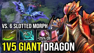 WTF 1v5 Unlimited Giant Dragon Elder Form Octarine + Swift Blink DK Vs 6 Slotted Morphling Dota 2