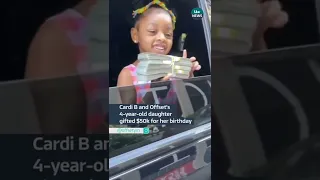 Cardi B and Offset’s 4-year-old daughter gets $50k for her birthday 💰 #cardib #birthday