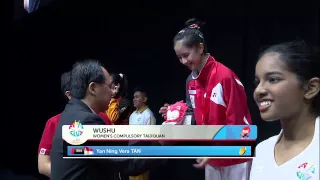 Wushu Victory Ceremony Day 1   28th SEA Games Singapore 2015   Women's Compulsory Taijiquan 720p