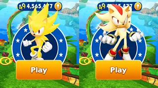 Sonic Dash - Super Sonic vs Super Shadow defeat All Bosses Zazz Eggman All Characters Unlocked