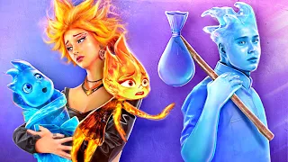 EMBER di Elemental vs WADE! Fuoco vs Acqua: Lifehacks per i Genitori!