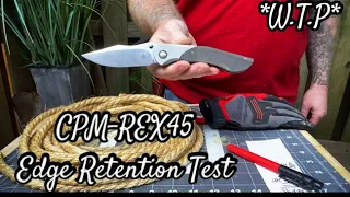 How Good Is Kizers CPM-REX45 at 60-63HRC? Kizer Mystic Edge Retention Test.