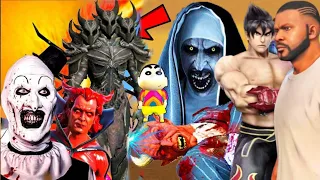 GTA 5 Franklin Found LUCIFER and HELL GOD To Attack DEVIL GOD in GTA 5 | SHINCHAN and CHOP