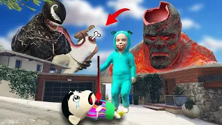 Lava God Ice God Baby Escaping with Red Hulk Franklin Shinchan and Venom🥺