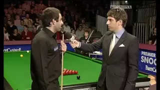 Ronnie O'sullivan takes the micky out of Peter Ebdon