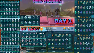 ( ARK MOBILE ) Op loot 🔥 first day 🤯 build base 😁 [ season 3 e 1 ]