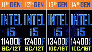 INTEL i5 11400F vs INTEL i5 12400F vs INTEL i5 13400F vs INTEL i5 14400F || PC GAMES TEST ||