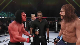 Hellboy vs. Bigfoot (EA Sports UFC 3) - CPU vs. CPU - Crazy UFC 👊🤪