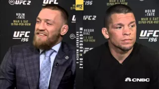 Conor McGregor vs Nate Diaz Money trash talk UFC 196