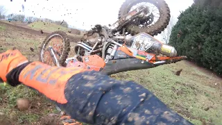 Washbrooks farm motocross 28/01/2023 bit paintful crash..( bike still ok ) Lithuanian in uk.