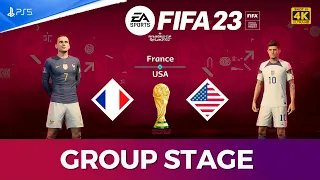 FIFA23 | FRANCE vs USA | IMPACTFUL GAME | FIFA WORLD CUP GROUP STAGE | {4K 60FPS}