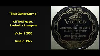 Clifford Hayes' Louisville Stompers "Blue Guitar Stomp" Victor 20955 (1927) Barn Door Slammers jug